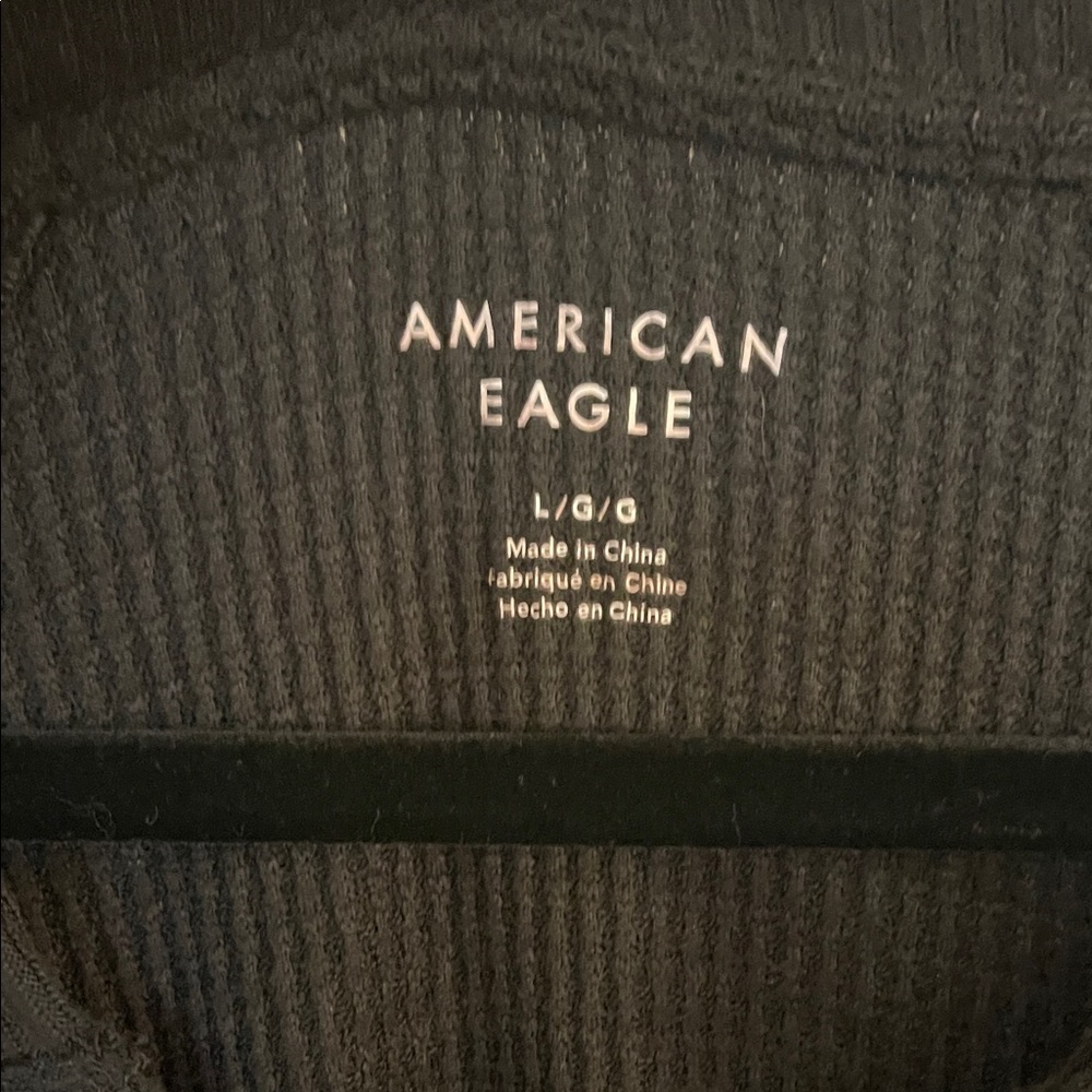 American Eagle super soft Black Ribbed Sweater - Picture 2 of 7